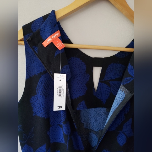 Joe Fresh BNWT blue and black dress size 4 - Picture 2 of 11